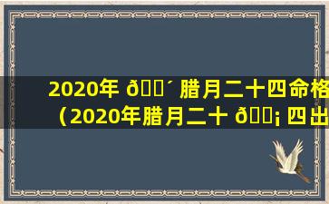 2020年 🌴 腊月二十四命格（2020年腊月二十 🐡 四出生的宝宝是什么命）